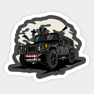 Off road black monster car Sticker